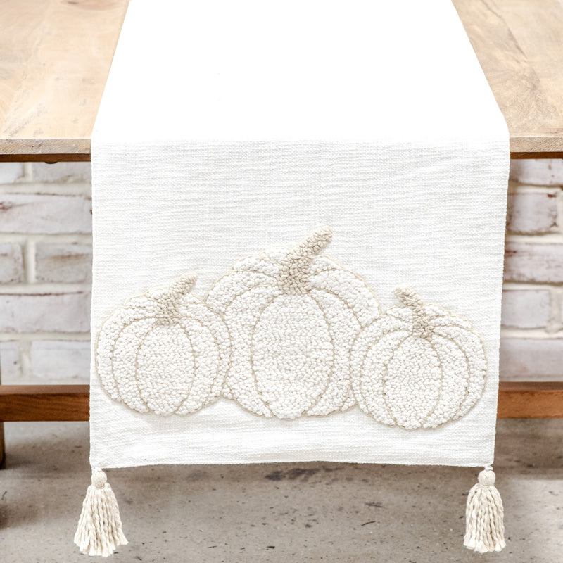 XL Embroidered Pumpkin Table Runner