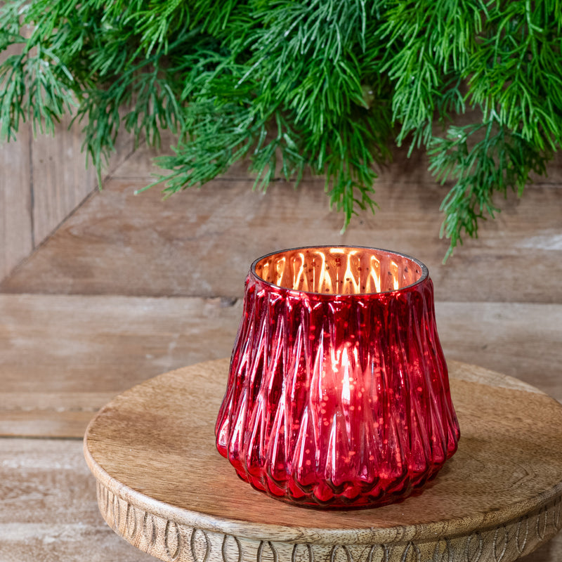 Red Glass Votive Holder