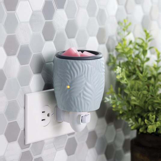 Pluggable Flip Dish Wax Warmer - Ocean Palm