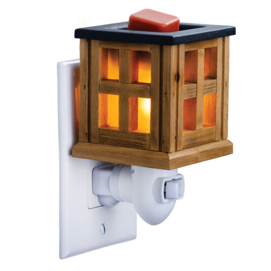 Pluggable Wax Warmer - Wood Lantern