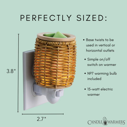 Pluggable Wax Warmer - Wicker Lantern