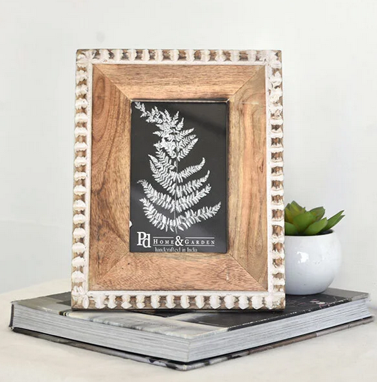 Beaded Rustic Photo Frame