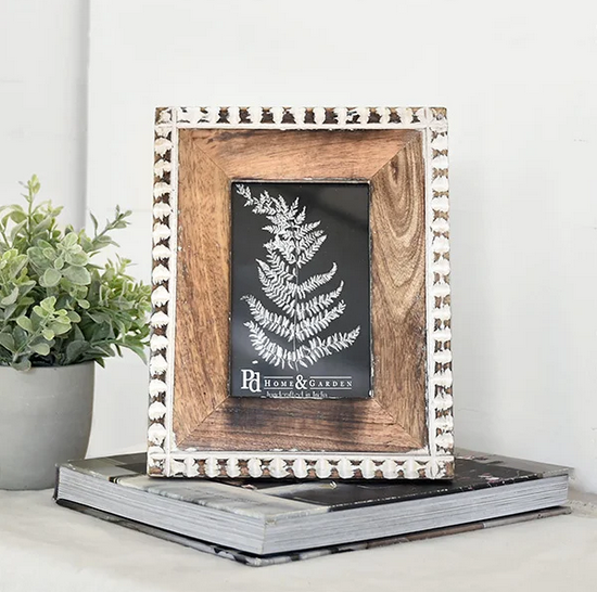Beaded Rustic Photo Frame
