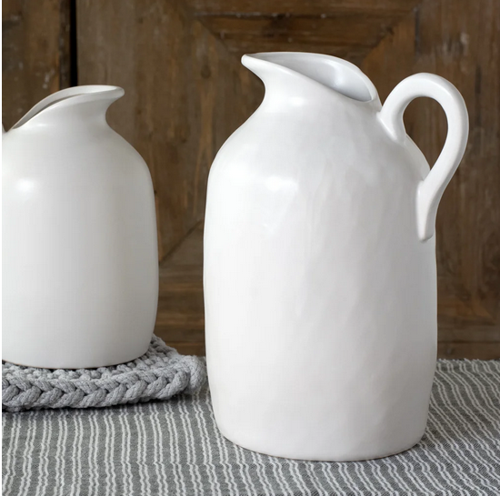 White Ceramic Pitcher