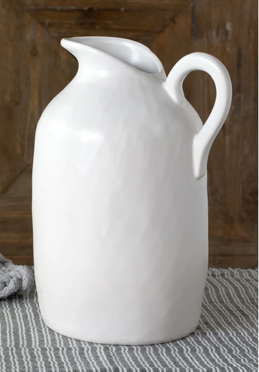 White Ceramic Pitcher