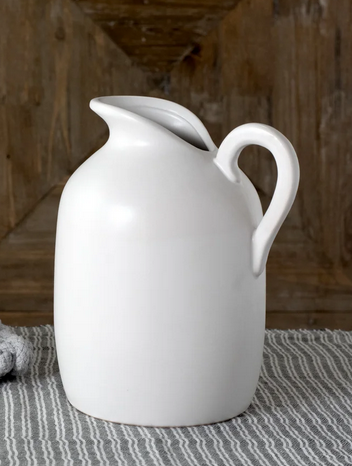 White Ceramic Pitcher