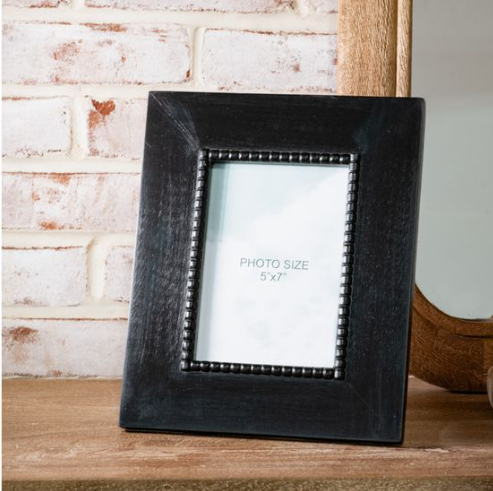 Black Bead Wood Photo Frame
