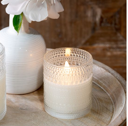 LED Beaded Glass Candle