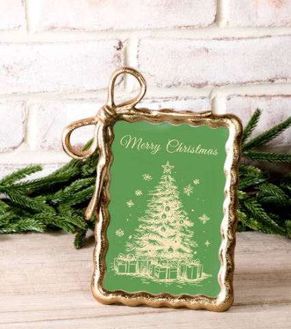 Gold Ribbon Photo Frame