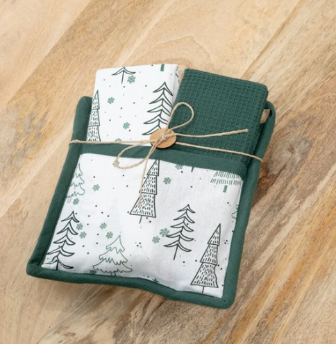 Christmas Doodle Potholder Set