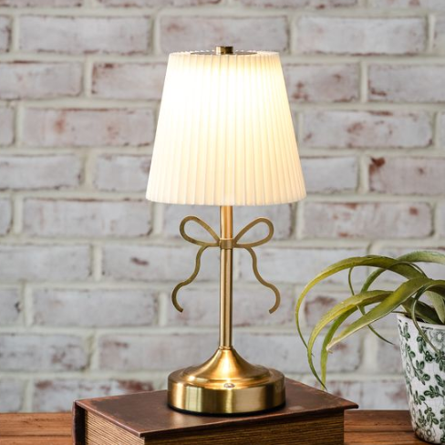 Gold Bow Accent LED Lamp