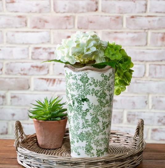 9.65" Verte Heirloom Vase
