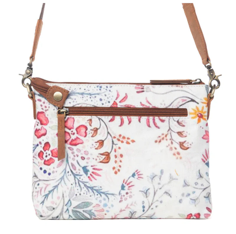 Myra Bag® Wildflower Trail Cotton & Leather Crossbody Bag