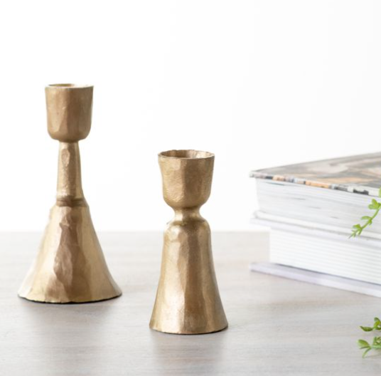 Gold Tone Candle Holder