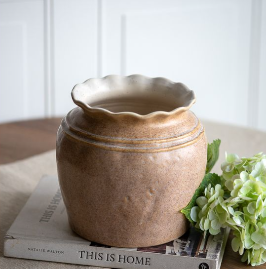 Cream Ceramic Pot
