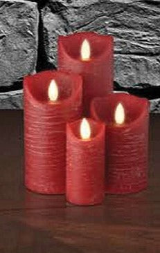 Distressed Red LED Candle
