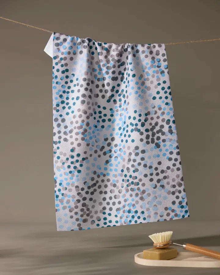 Geometry Tea Towel - Cool Dots