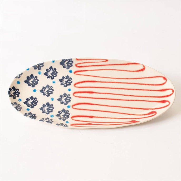 Americana Folk Art Platter