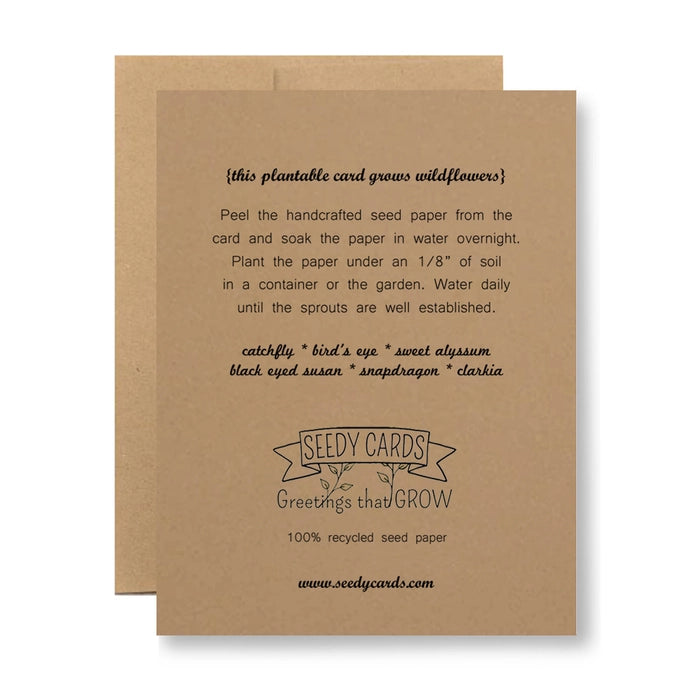 Plantable Card- Happy 29th Birthday- Kraft