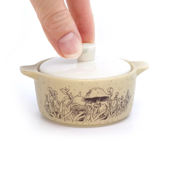 Pyrex Inspired Forest Fancies Casserole Ceramic Trinket Box