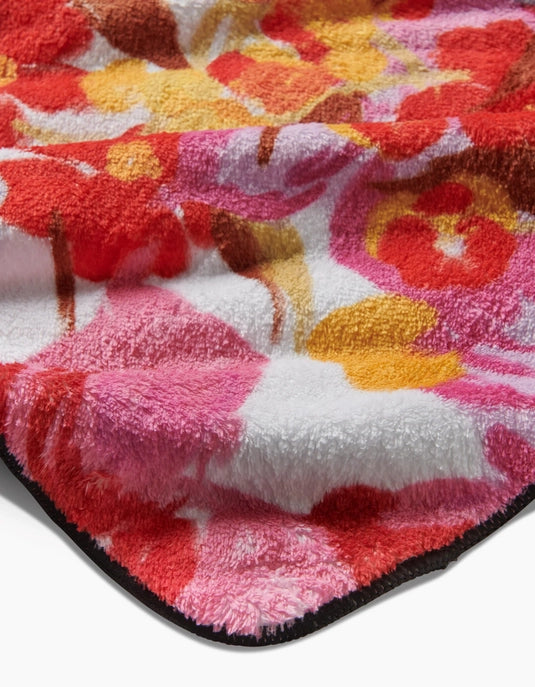 Geometry Plush Towel - Pup Floral