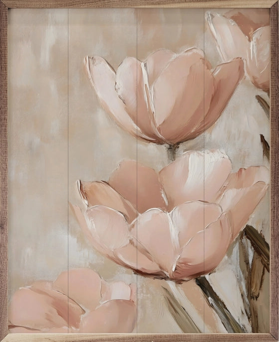 16x20 Dusty Pink Floral Framed Art