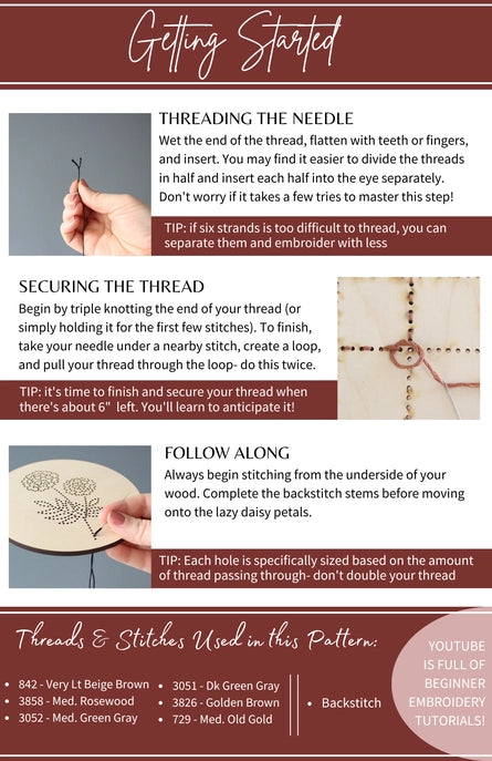 Wood Embroidery Kit - Fall Stacked Pumpkins