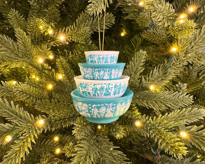 Mini Pyrex Bowl Inspired Ornamnet