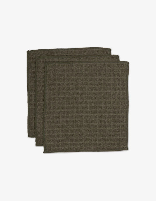 Geometry Waffle Wash Cloth Set  - FOREST