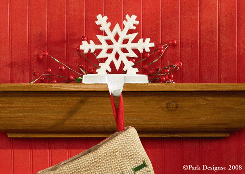 White Snowflake Stocking Hanger