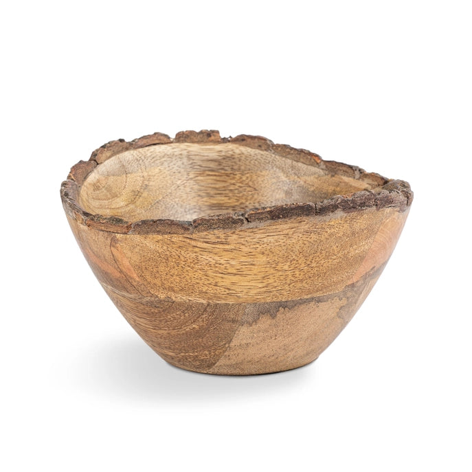 Limited Edition Mango Wood Serving Bowl w/ Bark Edges