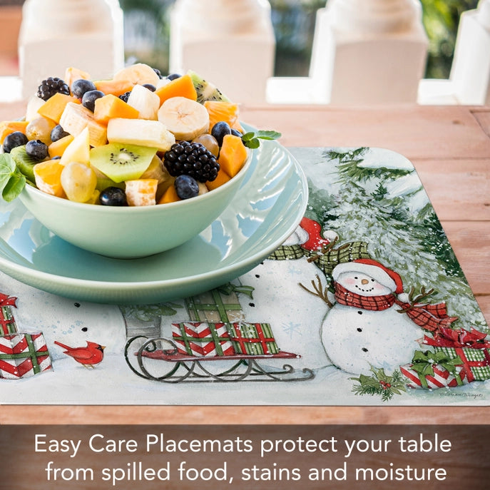 Snowman's Farmhouse Reversible Placemat