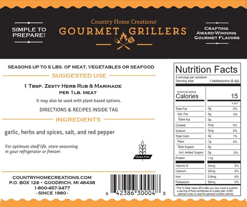 Gourmet Griller Zesty Herb Rub & Marinade