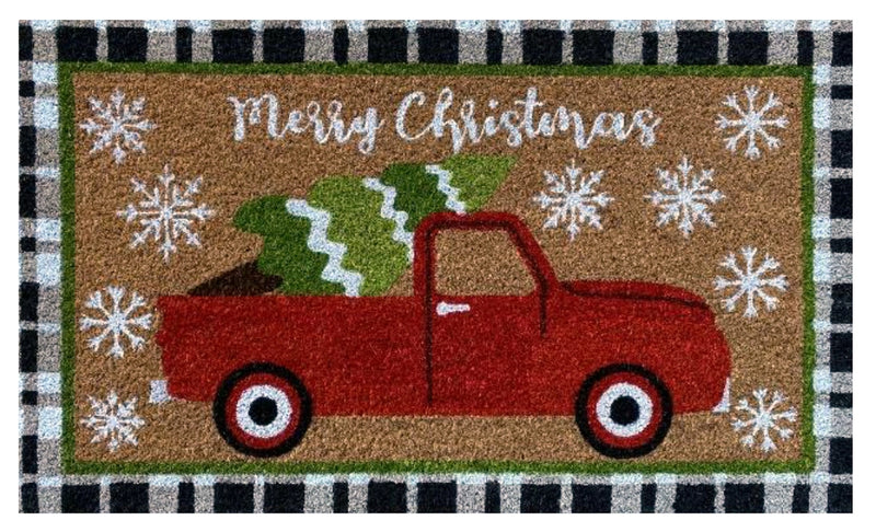 Christmas Tree Truck Doormat