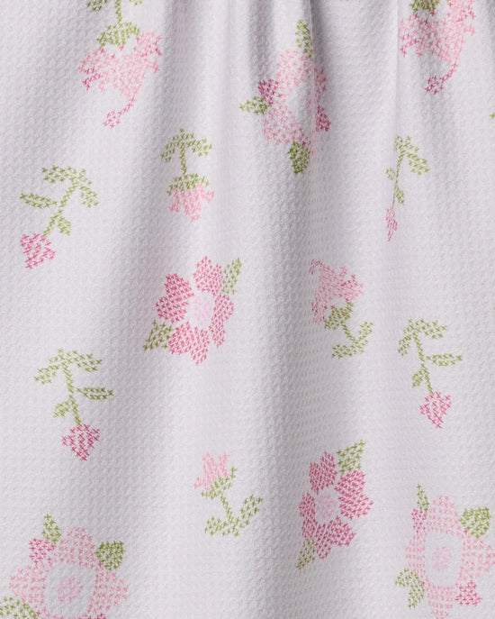 Geometry Tea Towel - Cross Stitch Floral