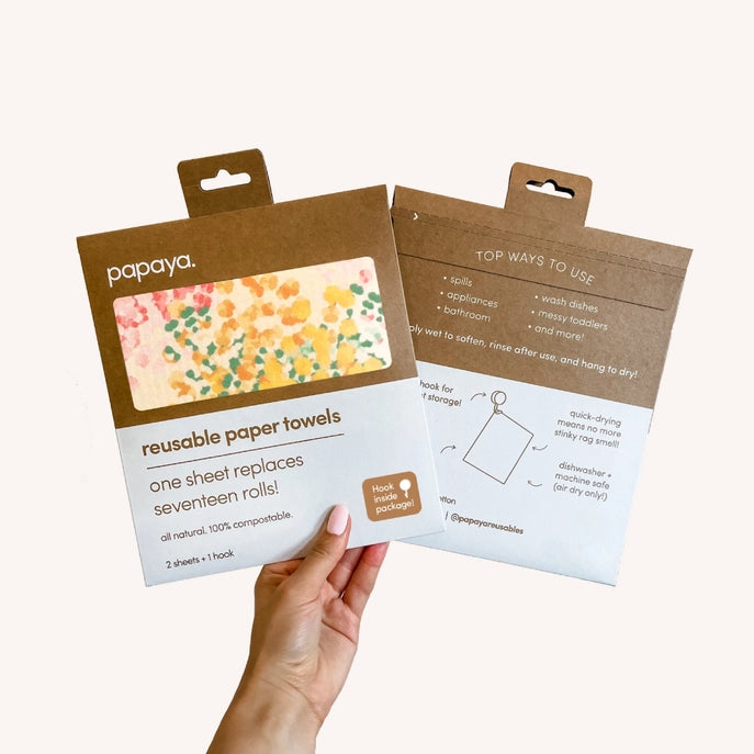 Papaya® Reusable Paper Towel - 2 pack NEW STYLES!