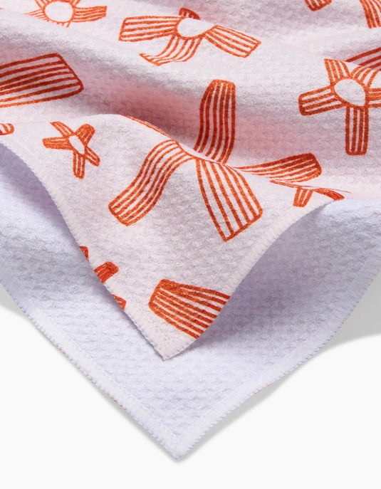 Chunky Striped Flower Tea Towel