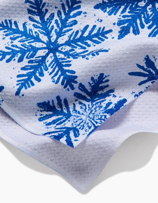 Geometry Tea Towel - Snowy Days Blue