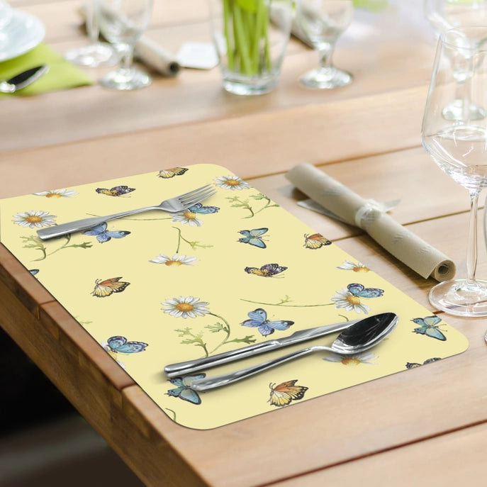 Chickadees and Butterflies Reversible Plastic Placemat