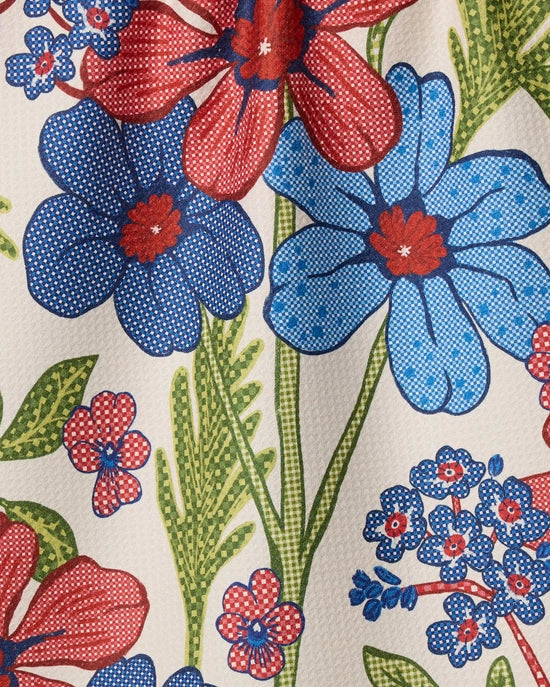 Geometry Tea Towel - Plaid Floral