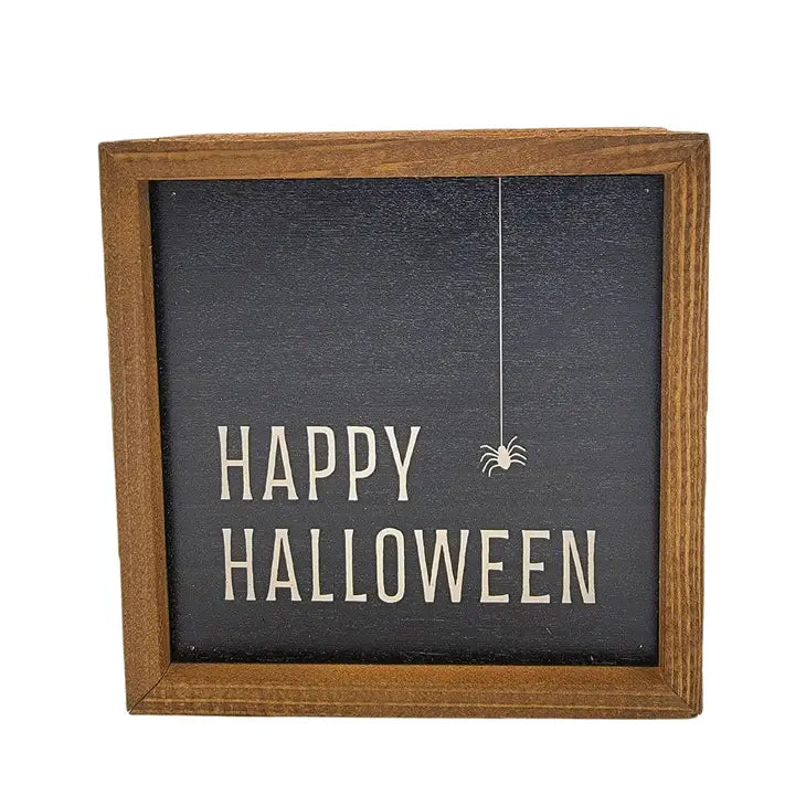 6x6 Happy Halloween Spider Sign