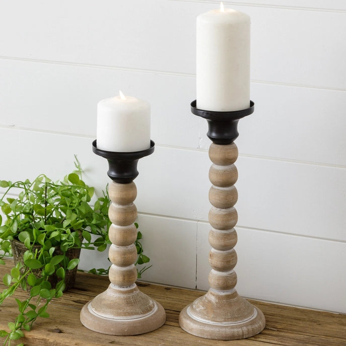 Large Beaded Candlestick