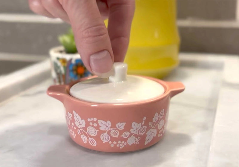 Pyrex Inspired Gooseberry Ceramic Trinket Box