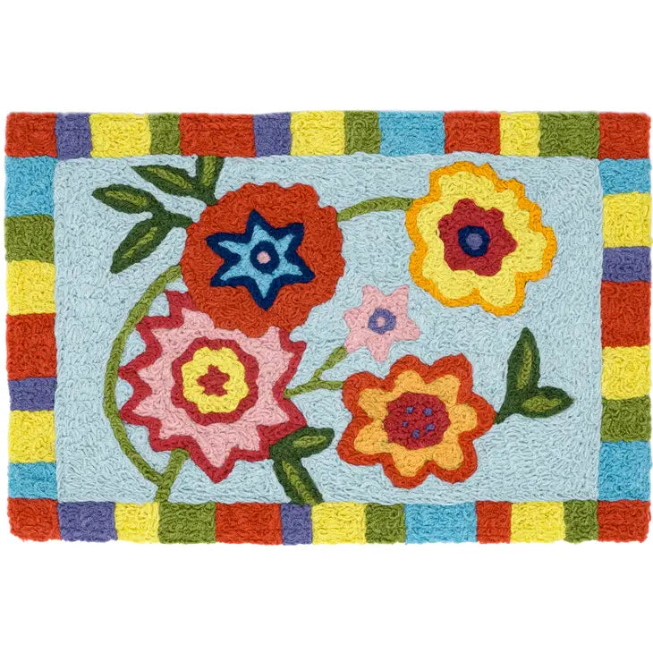 Candy Color Flowers Jellybean® Rug 20" X 30" - Garden