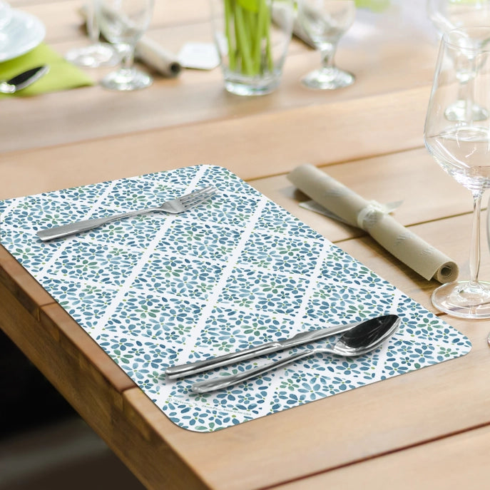 Mason Jars & Florals Reversible Plastic Placemat