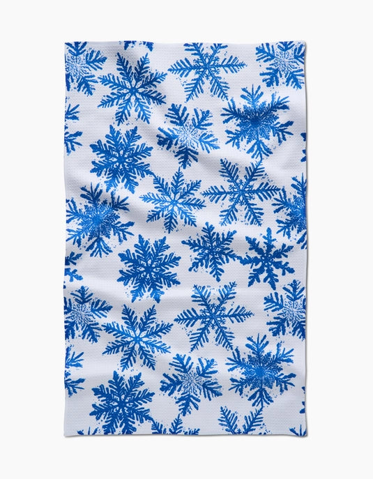 Geometry Tea Towel - Snowy Days Blue