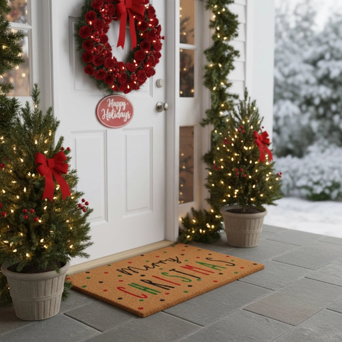 Festive Merry Christmas Doormat