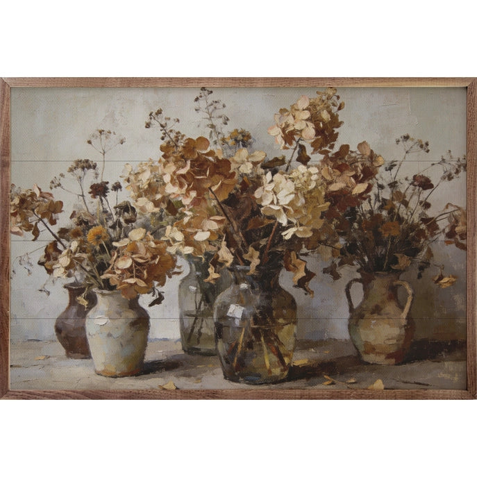 24X16 Dried Autumn Vessels Framed Art
