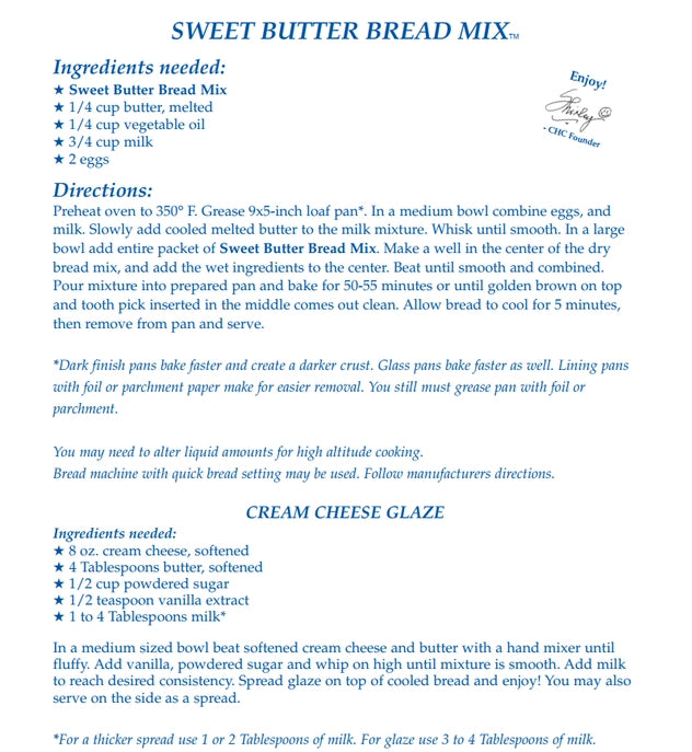 Sweet Butter Bread Mix