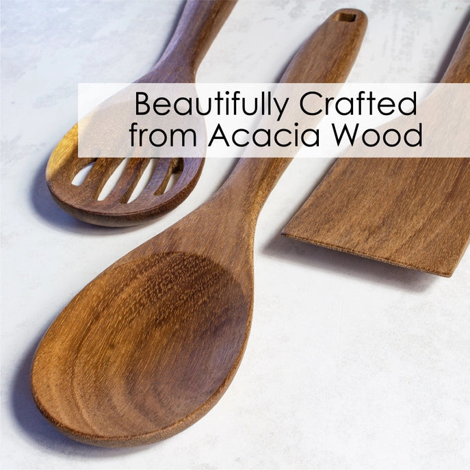 Acacia 3 Piece Utensil Set